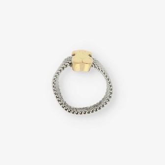 Anillo Tous en acero y oro 18kt