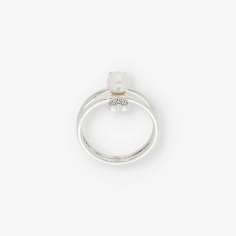 Anillo Tous en oro blanco 18kt con brillantes