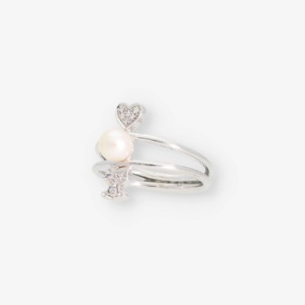 Anillo Tous en oro blanco 18kt con brillantes