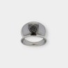 Anillo Tous en oro blanco 18kt con brillantes negros