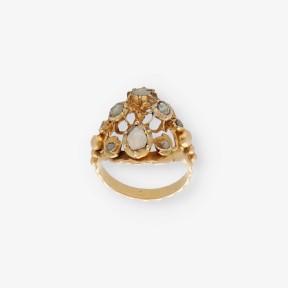 Anillo vintage en oro 18kt con Diamantes