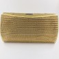 Bolso vintage en oro 18 con letra central en brillantes