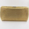 Bolso vintage en oro 18 con letra central en brillantes