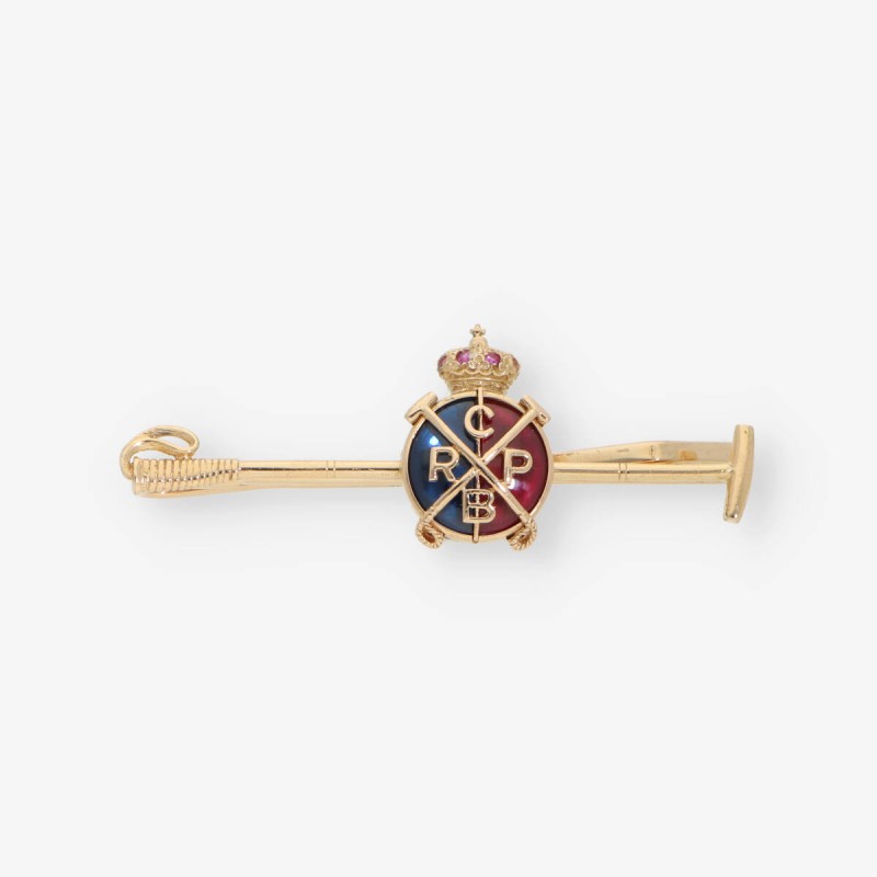 Broche Club Polo Barcelona en oro 18kt