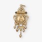 Broche de oro 14kt con diamantes y perlas