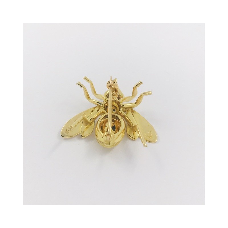 Broche forma de Mosca en oro 18kt