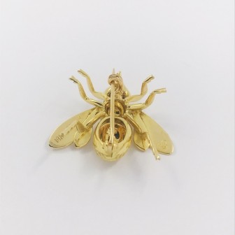 Broche forma de Mosca en oro 18kt