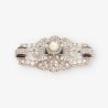 Broche vitage en oro blanco 18kt con brillantes