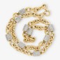 Cadena 60cm en oro bicolor 18kt y Brillantes