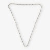 Cadena forzada en oro blanco 18kt y brillantes 63.5cm