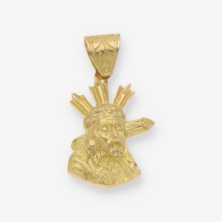 Colgante cristo con la cruz en oro 18kt