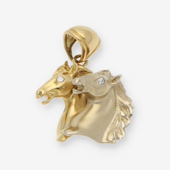 Colgante de caballos en oro 18kt