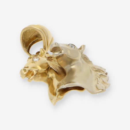 Colgante de caballos en oro 18kt