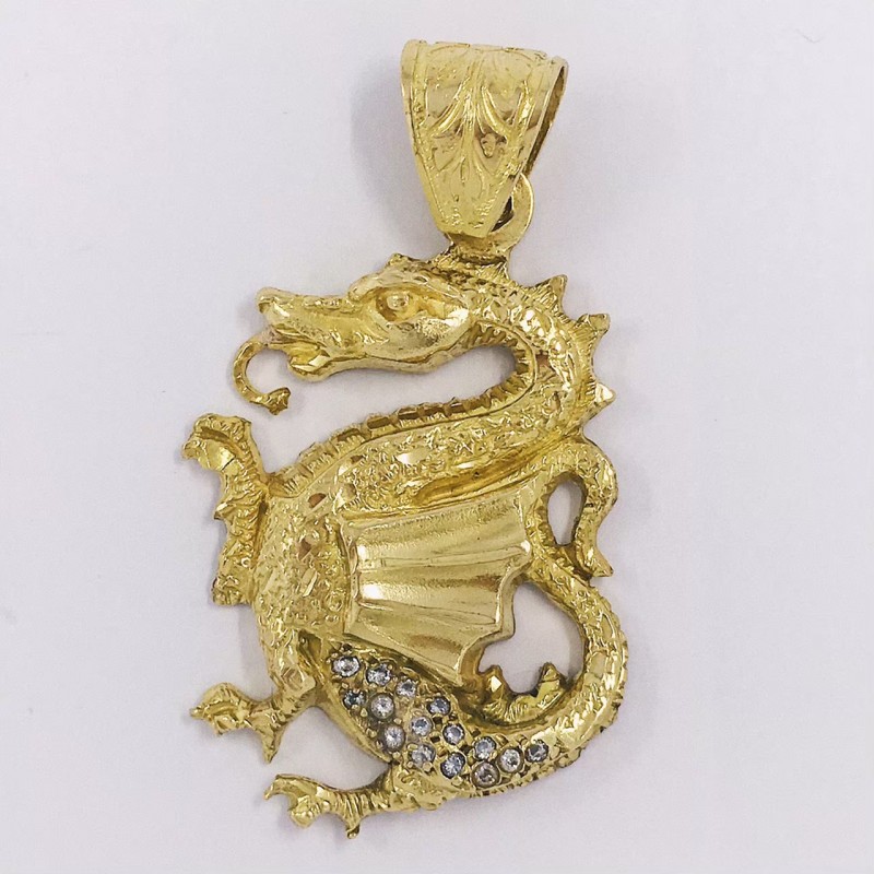 Colgante Dragón en oro 18kt