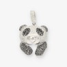 Colgante panda en oro blanco18kt. y brillantes