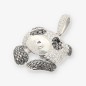 Colgante panda en oro blanco18kt. y brillantes