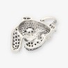 Colgante panda en oro blanco18kt. y brillantes