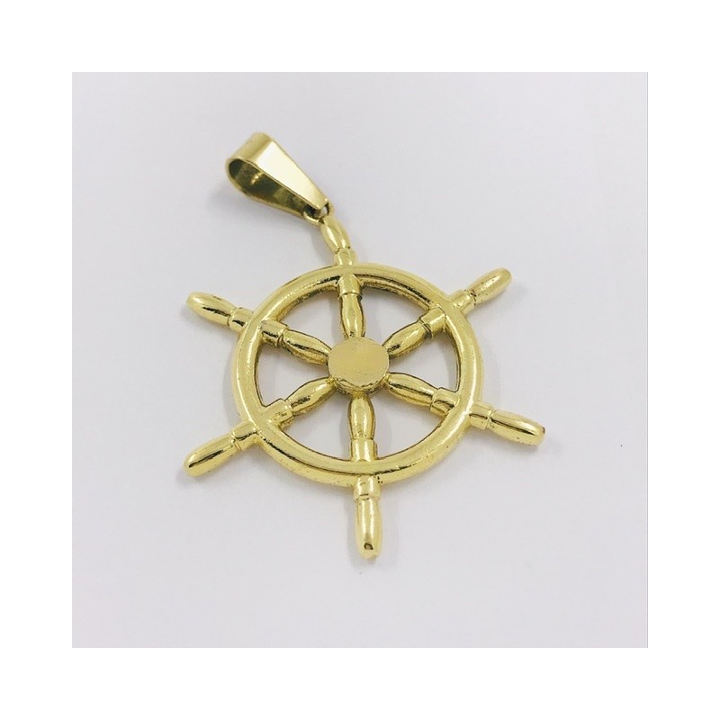 Colgante TimÃ³n marinero en oro 18kt