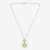 Collar con estrella en oro bicolor 18kt