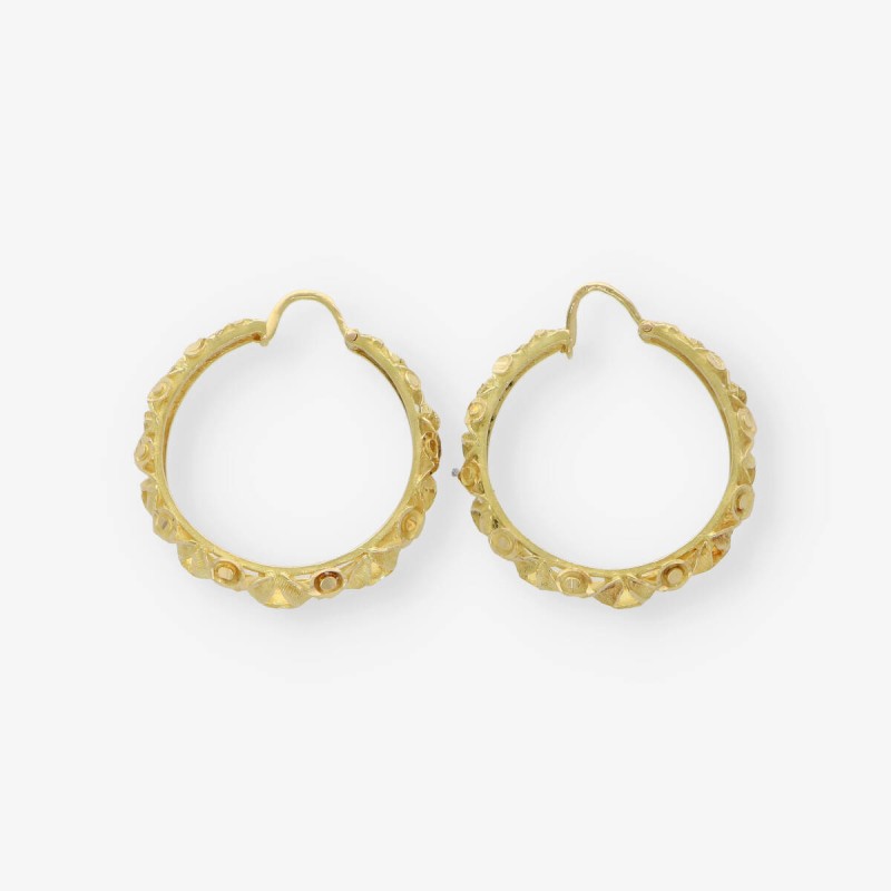 Pendientes aro en oro 18kt