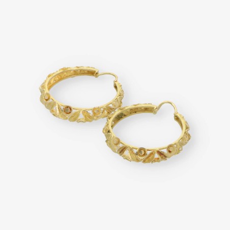 Pendientes aro en oro 18kt