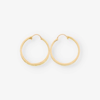 Pendientes aro en oro 18kt