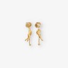 Pendientes carrera y carrera de mujer desnuda oro 18kt
