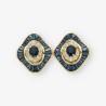 Pendientes en oro 18kt con Brillantes y zafiros