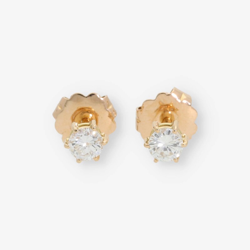 Pendientes en oro 18kt y brillantes