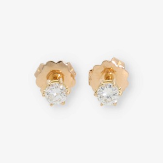 Pendientes en oro 18kt y brillantes