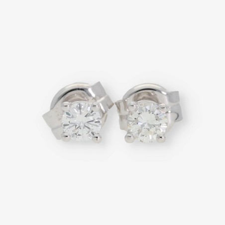 Pendientes en oro blanco 18kt con brillantes NUEVO