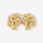 Pendientes en oro tricolor 18kt