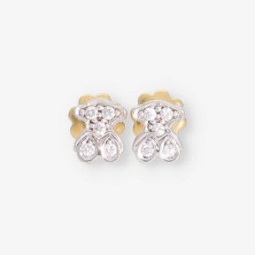 Pendientes osito Tous en oro 18kt y brillantes