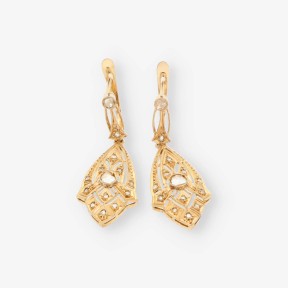 Pendientes vintage en oro 18kt y diamantes