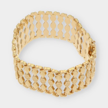 Pulsera ancha en oro 18kt