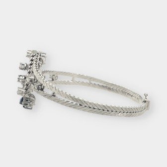 Pulsera de oro blanco 18kt con brillantes