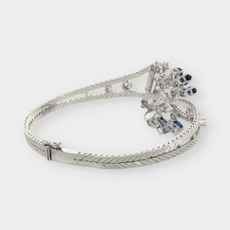 Pulsera de oro blanco 18kt con brillantes