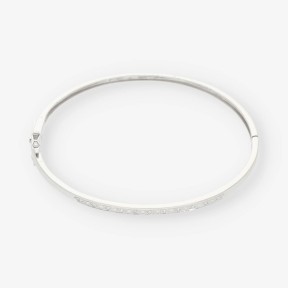 Pulsera de oro blanco 18kt con brillantes