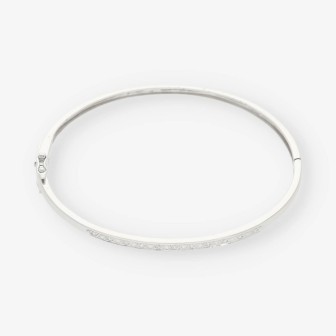 Pulsera de oro blanco 18kt con brillantes