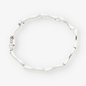 Pulsera de oro blanco 18kt con brillantes