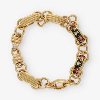 Pulsera en oro 18kt con brillantes