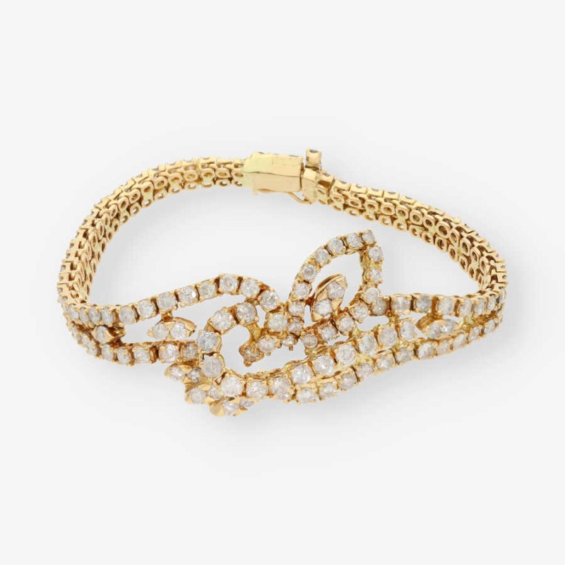 Pulsera en oro 18kt con brillantes