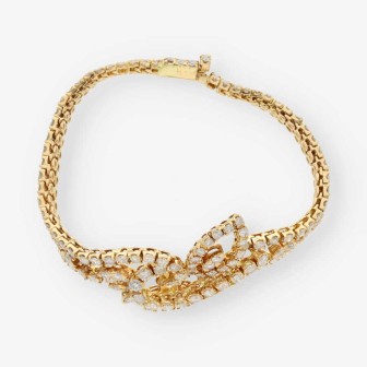 Pulsera en oro 18kt con brillantes