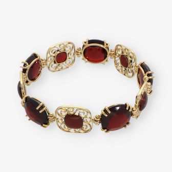 Pulsera en oro 18kt con piedras semipreciosas