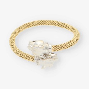 Pulsera pantera en oro bicolor 18kt