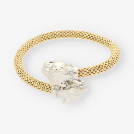 Pulsera pantera en oro bicolor 18kt