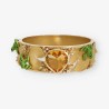 Pulsera rÃ­gida en oro 18kt Con Brillante y Topacio