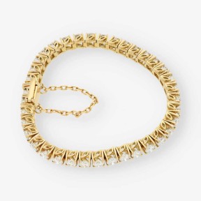 Pulsera riviere oro 18kt y brillantes