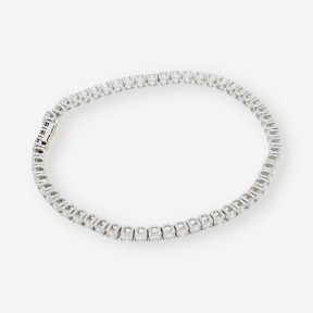 Pulsera riviere oro blanco 18kt con brillantes