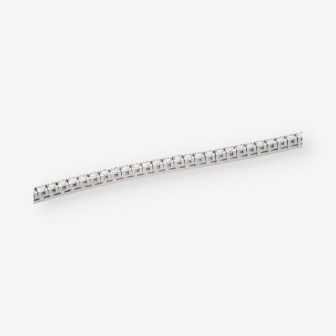 Pulsera riviere oro blanco 18kt y brillantes